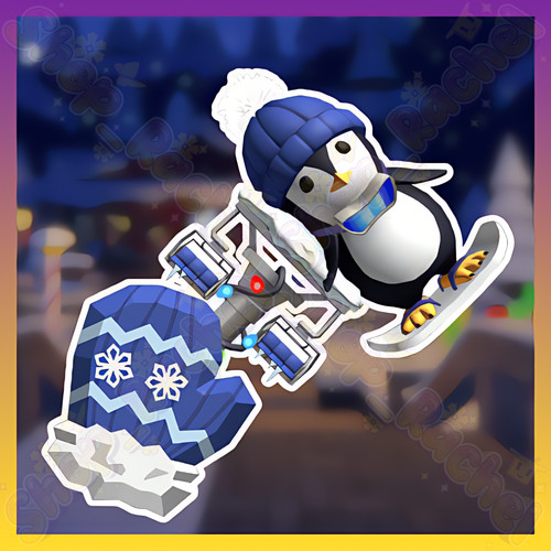 Snowboarder penguin set - snowboarder,